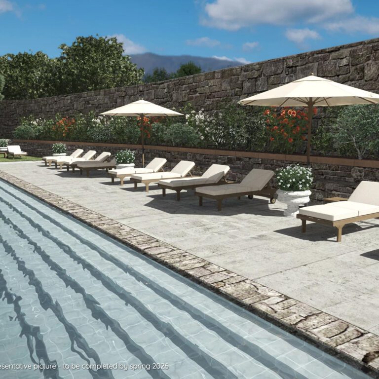 rendering - fully equipped outdoor swimming pool