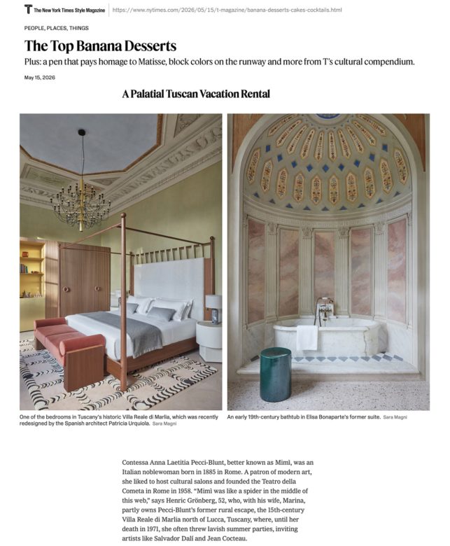 The New York Times Style Magazine (17-05-2026) Digital Issue Article on Villa Reale di Marlia