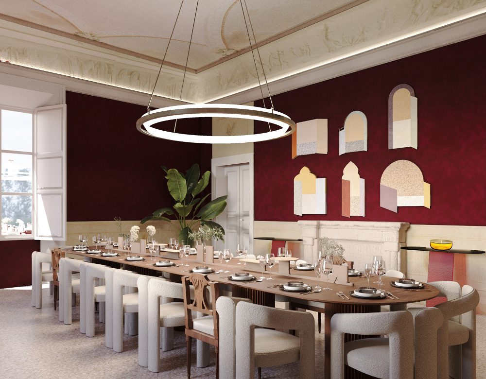 rendering - salone al primo piano