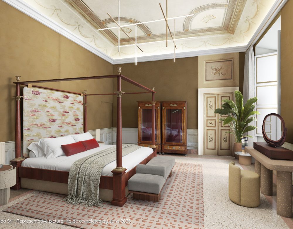 Rendering - Suite Felice, camera da letto