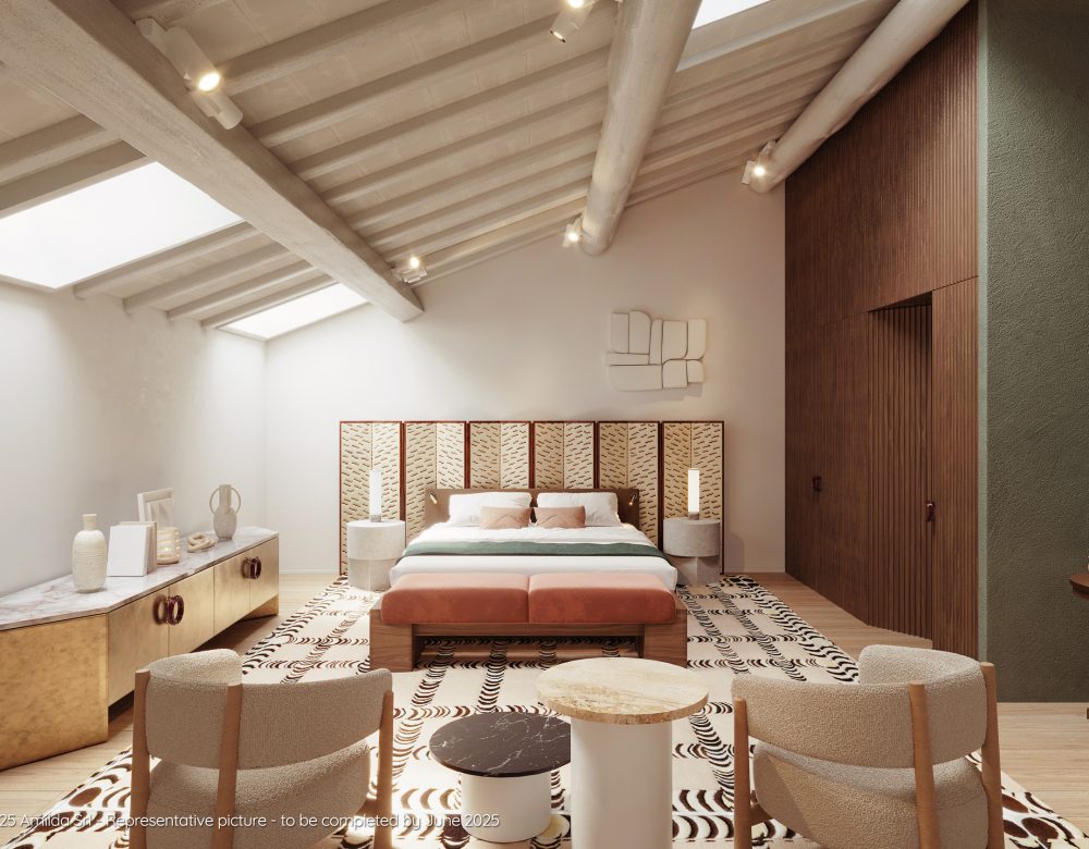Rendering - Suite Ninfea, camera da letto