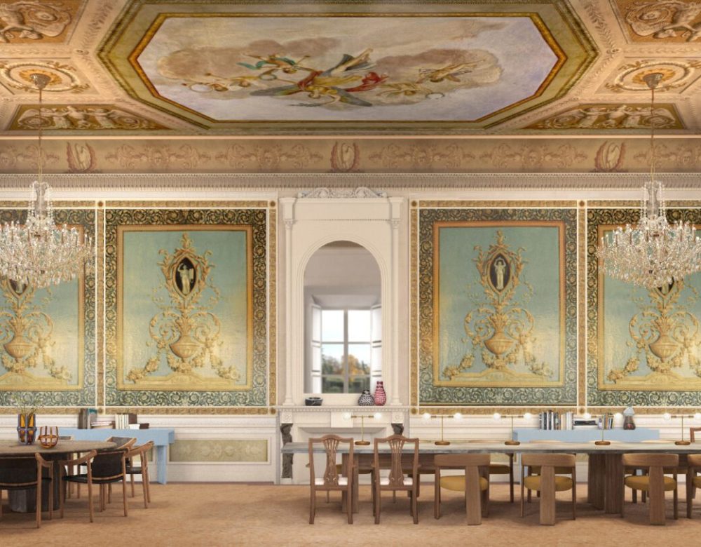 rendering - bar nell'area comune